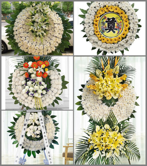 湖北黄石市阳新县浮屠镇十八折村花圈速递
